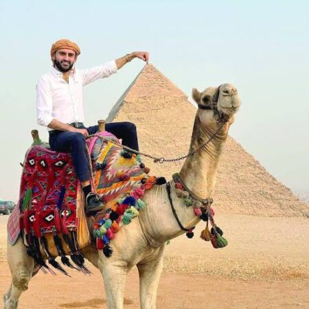 Half an hour camel ride in the archaeological area
